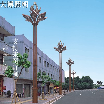 LED玉蘭燈裝飾山茶花造型大型戶(hù)外道路照明景觀玉蘭路燈廠家批發(fā)