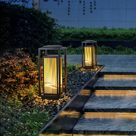 定制中式太陽(yáng)能柱頭燈中字庭院燈戶外防水花園別墅圍墻柱子燈